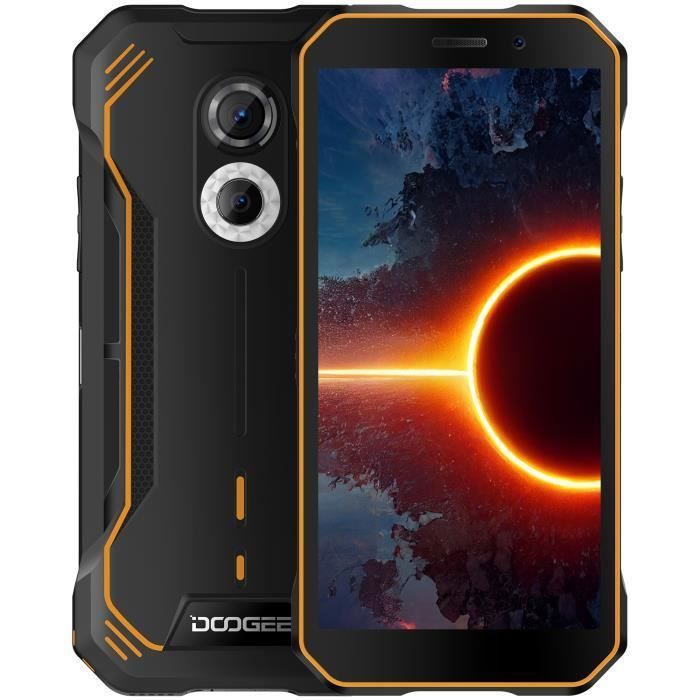 Téléphone portable Doogee S51 debloque 4Go + 64 Go Smartphone Batterie 5180mAh NFC prend en charge Google Pay - Orange