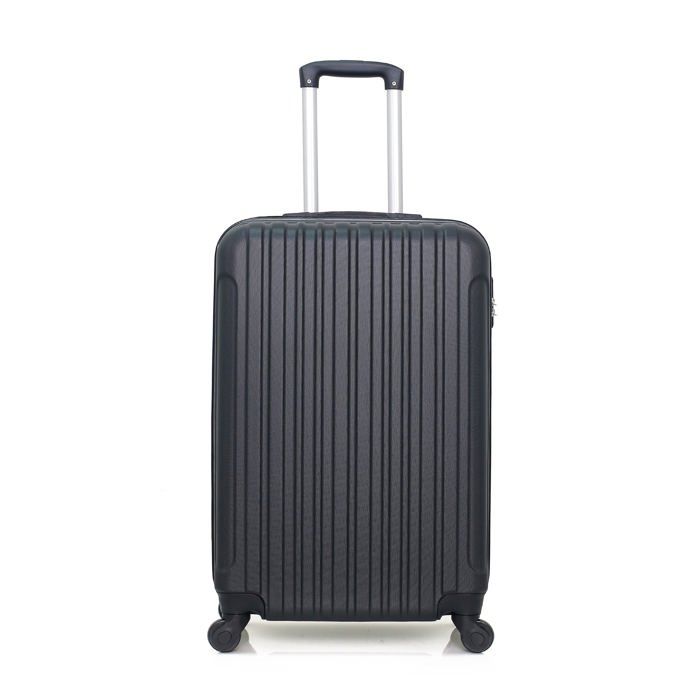 HERO – VALISE WEEK-END - ABS – 65cm – 4 roues – ALPES – NOIR