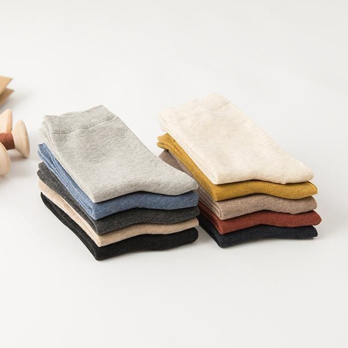 Middle Tube Chaussettes pour hommes Chaussettes décontractées en coton Chaussettes épaisses Chaussettes de couchage, jaune gingembre