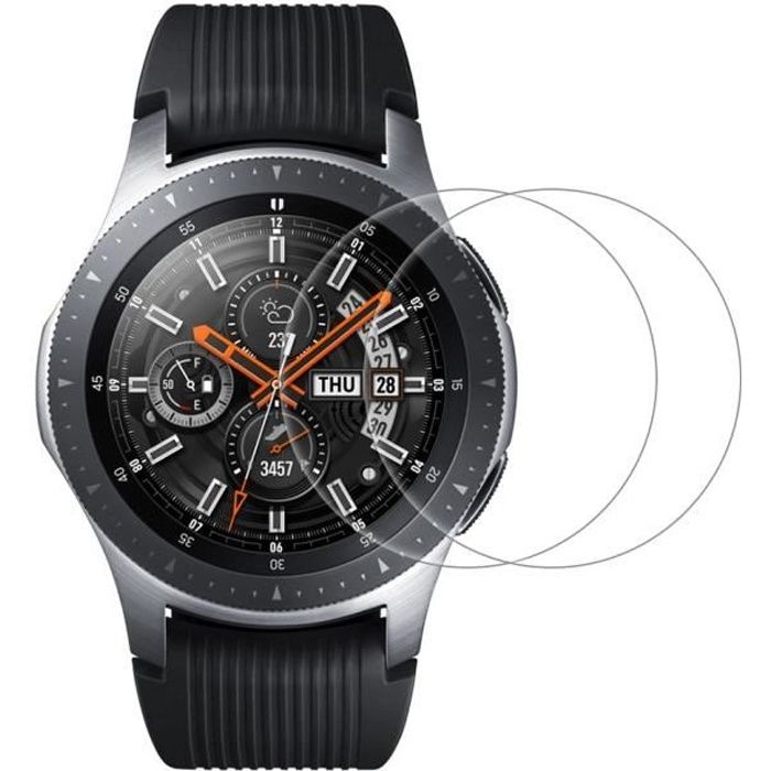 Verre Trempé pour Samsung Galaxy Watch 46mm [Pack 2] Film Vitre Protection Ecran Montre Connectée Phonillico®