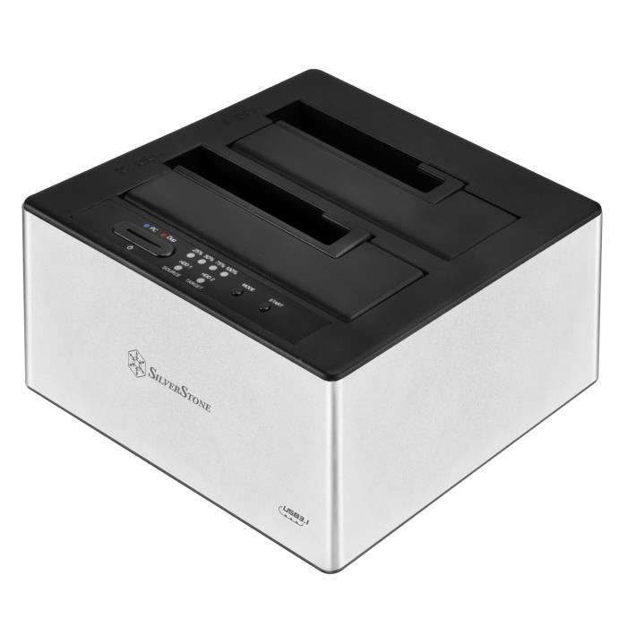 SilverStone SST-TS12C - Station d'accueil disque dur externe USB 3.1 type C (Gen 2) pour deux 2.5\