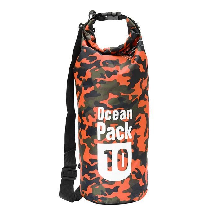 TEMPSA 10L Etanche Sac Sac à Dos Etanche Camouflage multi-fonction à la dérive Sports de Plein Air Grimper Camping ORANGE