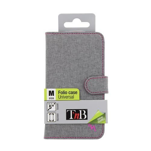 Etui folio universel pour Smartphones 5’’. Conçu avec un système de clip en rubber unique cet étui est compatible avec les Smar...