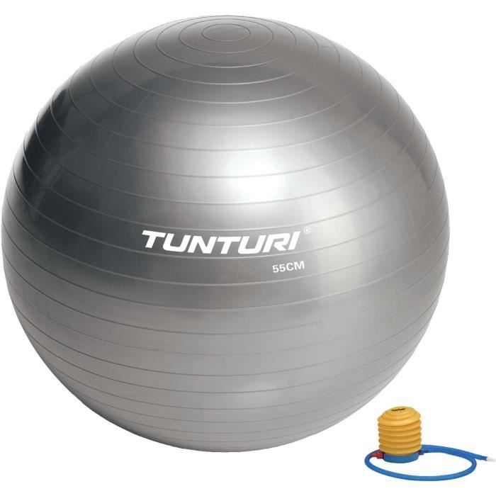 TUNTURI Gym ball ballon de gym 55cm argent