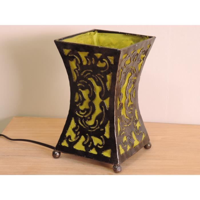 Lampe en acier cintrée olive 20 cm