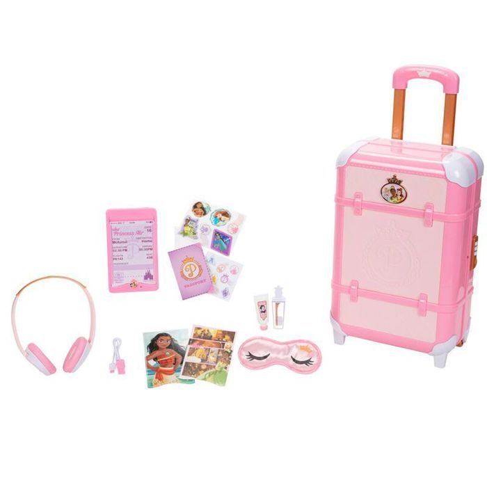Valise à roulettes jouet - Disney - 223824 - Rose - Coque dure - 4 patins en ligne