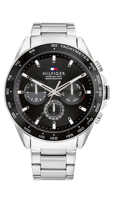 Tommy hilfiger - 1791967 - Montre Analogique Multifunction a Quartz pour Homme avec Bracelet en Acier Inoxydable Argente -