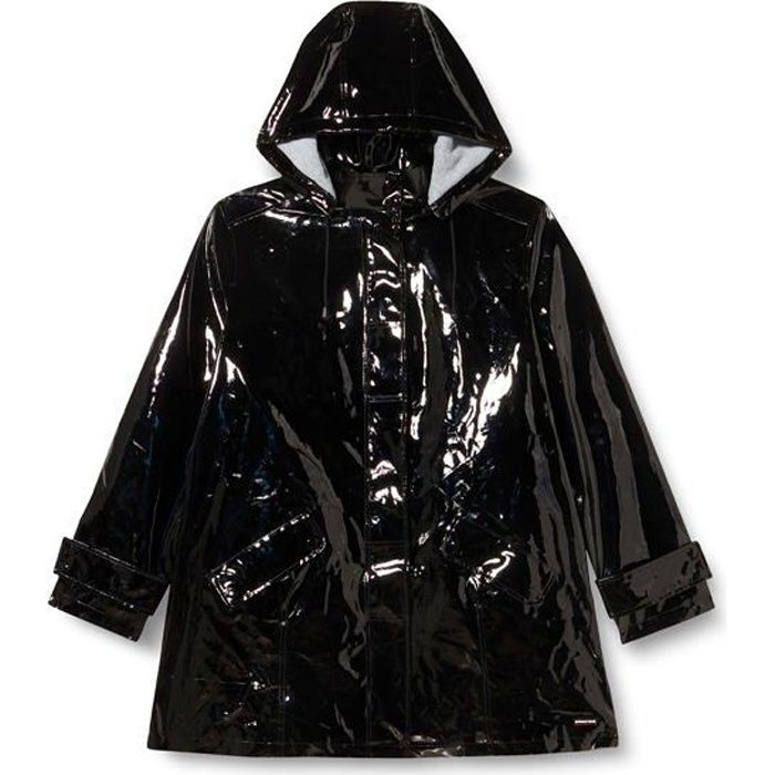 impermeable - trench - cape de pluie - coupe vent - anorak armor lux - 75635 - cire brillant mae cire, noir, 50 femme