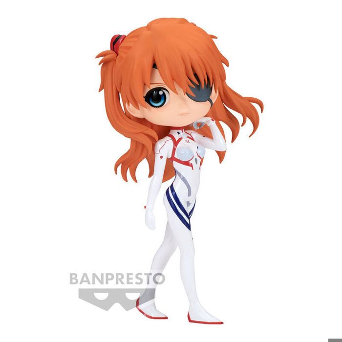 Banpresto Evangelion Q Posket - Asuka Langley In Plugsuit - Figura 14 Cm - Set Da 2 - 2