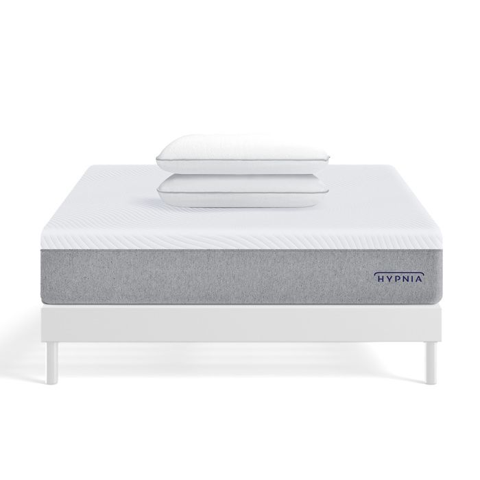 Hypnia - Ensemble Matelas ressorts Sommier Blanc 2 oreillers 160x200cm Hypnia - Ensemble Matelas ressorts Sommier Blanc 2 oreillers 160x200cm