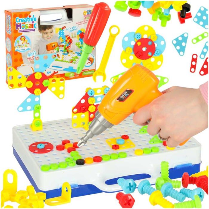 Tournevis perceuse vis blocs de construction ensemble bricoleur valise 237 pièces Tournevis perceuse vis blocs de construction ensemble bricoleur valise 237 pièces