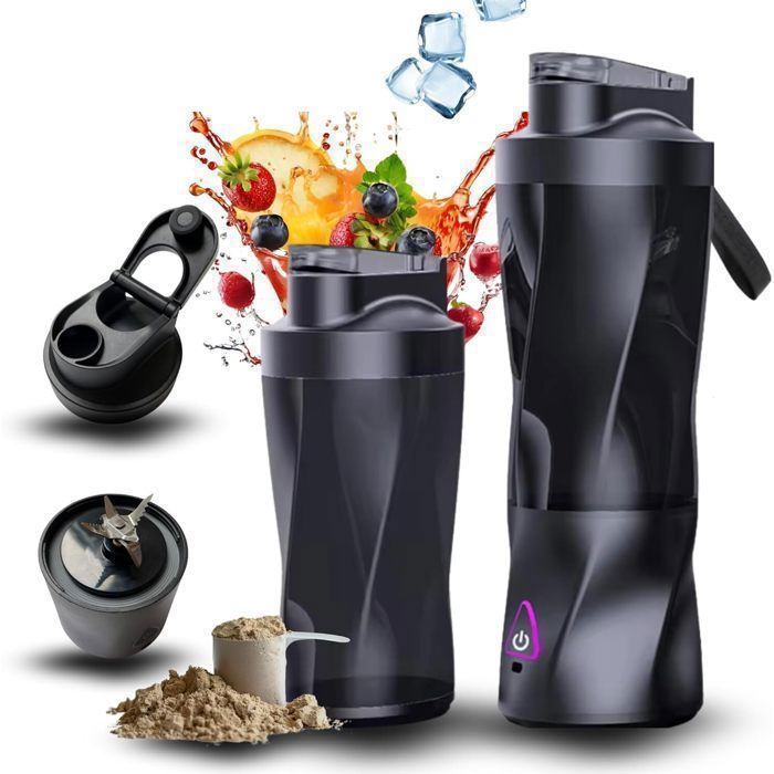 Blender Portable 700ml USB Rechargeable 6 Lames - Mixeur Électrique Smoothies Et Milkshakes
