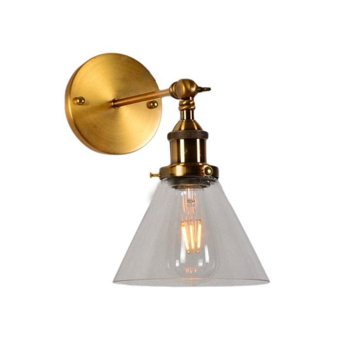 Diday Applique Murale Intérieur en VerreLampe Murale Industriel Style Nordique Luminaire Vintage Réglable 180° pour Slaon Cafés