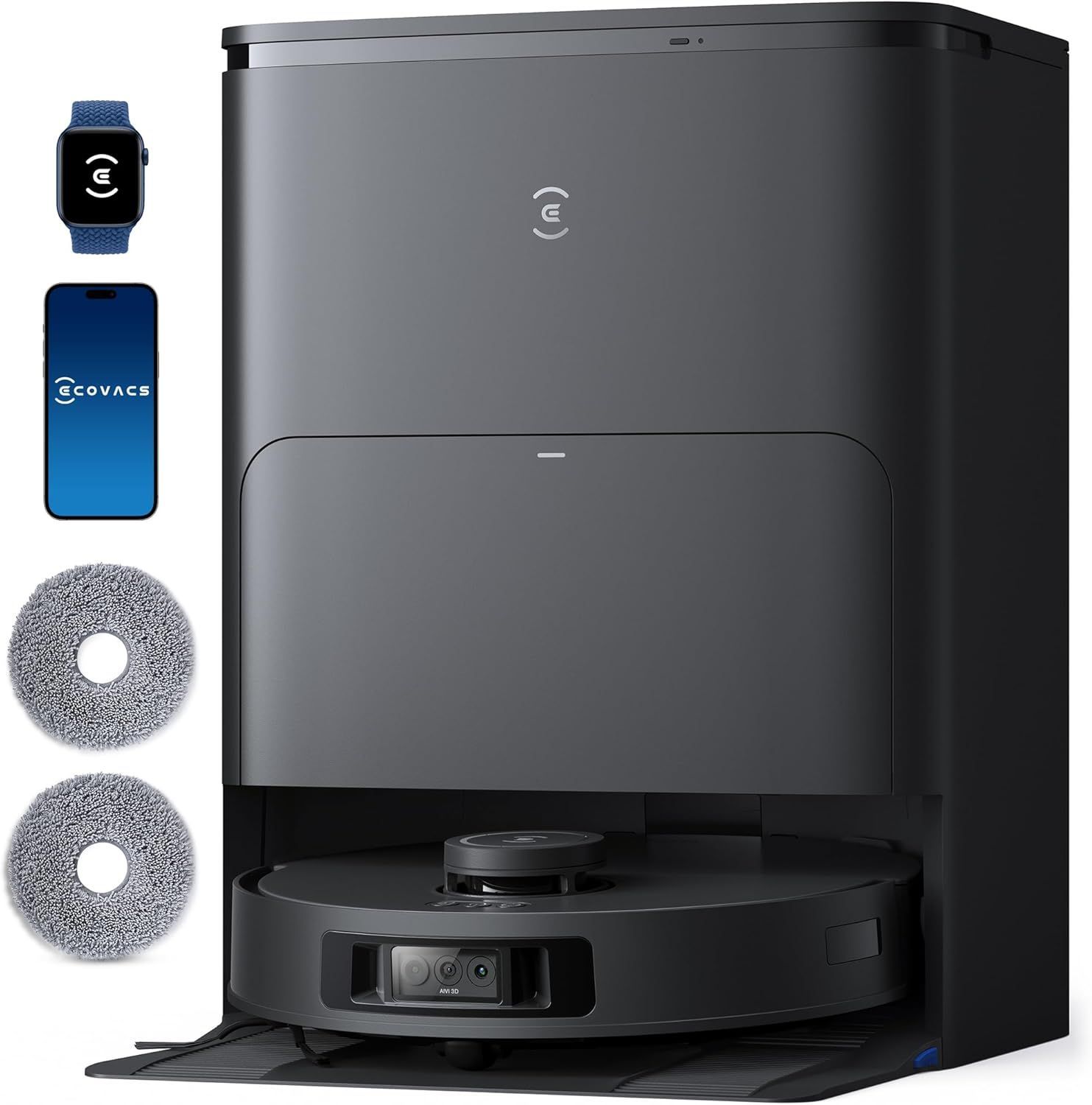 ECOVACS Deebot T30s Pro Gen2 - Aspirateur Robot Laveur avec Station - 13500 Pa - Brosse ZeroTangle - Nettoyage à leau Chaude - Ecovacs