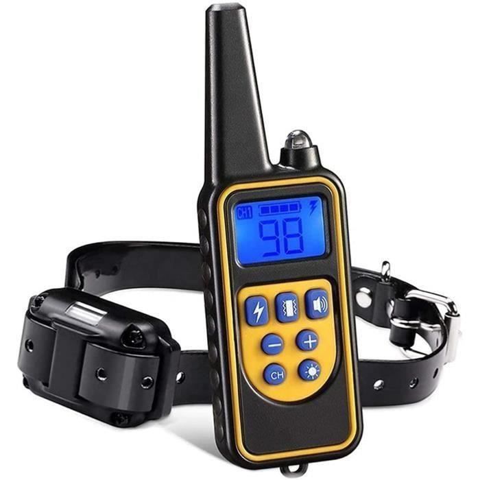 Collier anti aboiement Non spécifié 800m 99 niveaux Rechargeable Résistant à la pluie