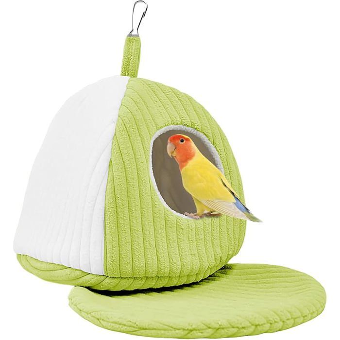 Meilleurs prix pour Cage Nid oiseau u2013 Hamac chaud pour petits animaux compagnie confort hivernal avec fonction en peluche vert et b nc# CORBEILLE