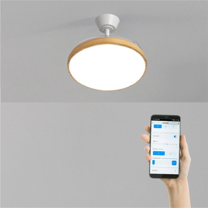 Ventilateur de plafond - Create - Avec lumière - Pales rétractables - LED 3 températures - WiFi - Create