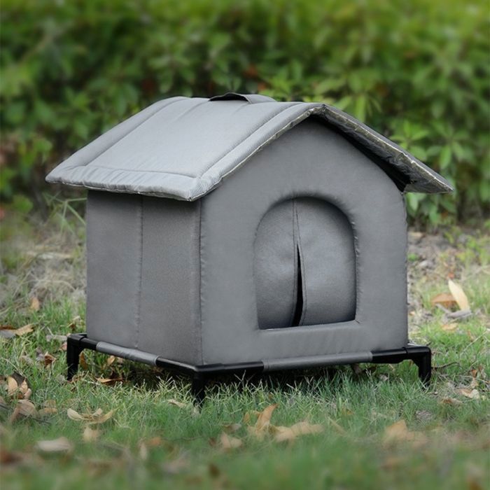 Meilleurs prix pour Niche Pour Chat - GOGOLOVING - Extérieur Hiver - S - Surélevée Isolante Imperméable Facile À Nettoyer Pour Chats Errants