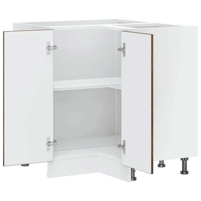 Moderne Placard dangle de cuisine Lucca SWEETY Meuble bas de cuisine chêne fumé bois dingénierie 75.5x75.5x81.5 cm BB967