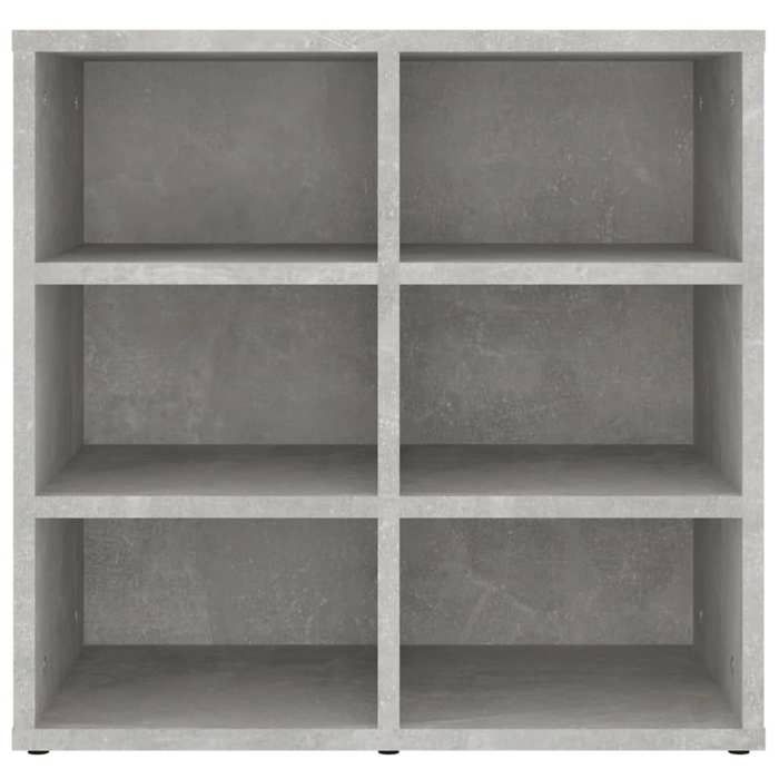 Moderne Armoire à chaussures BURKE meuble de rangement Gris béton 52 5x30x50 cm AA1690