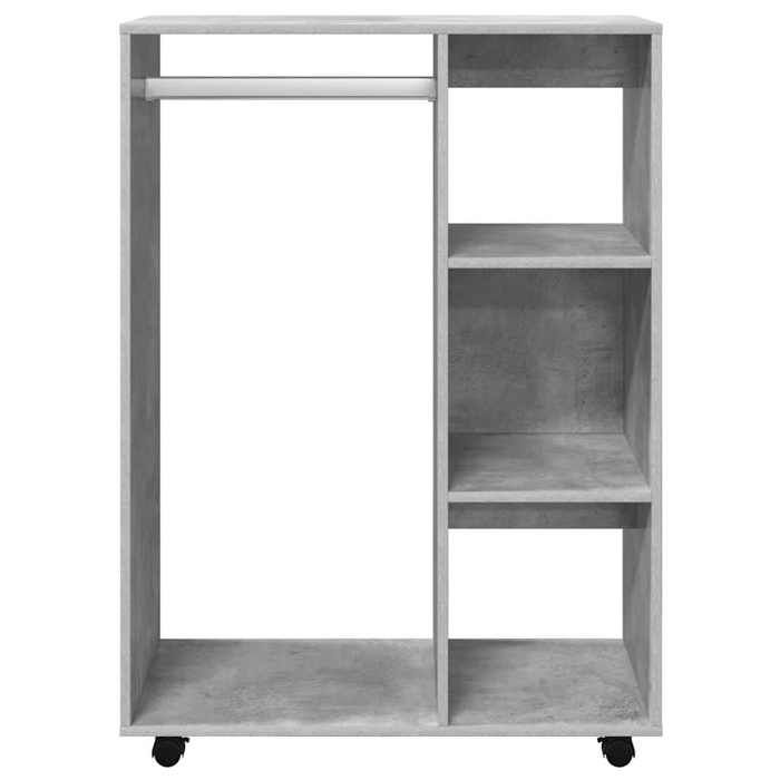 Meuble vêtements Gris - Garde-robe - Grand espace - Armoire penderie - gris béton - 80x40x110cm - Bois d’ingénierie11