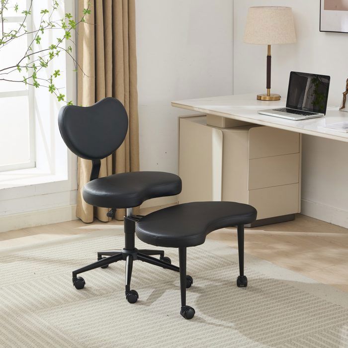 Chaise de méditation Plus chaise à jambes croisées avec roues chaise de TDAH chaise de bureau Criss Cross avec support lombaire e