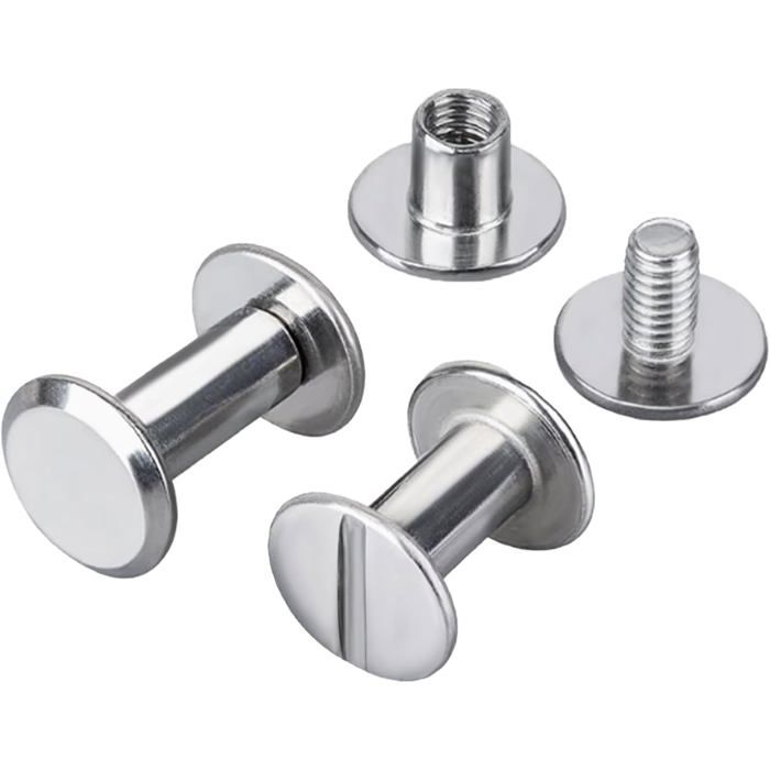 20 Jeux de vis de reliure et vis Chicago 5 mm Rivets en acier inoxydable Pour reliure de livres documents et maroquinerie