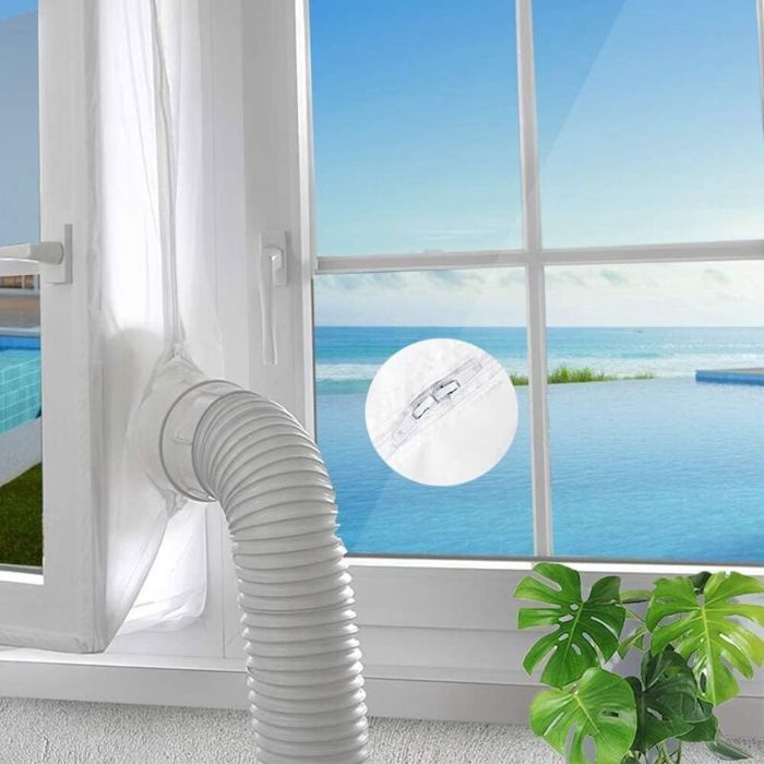 Kit Calfeutrage Climatiseur Mobile Calfeutrage Climatiseur pour Fenêtre Joint D’isolation Universel Installation Facile (400CM)