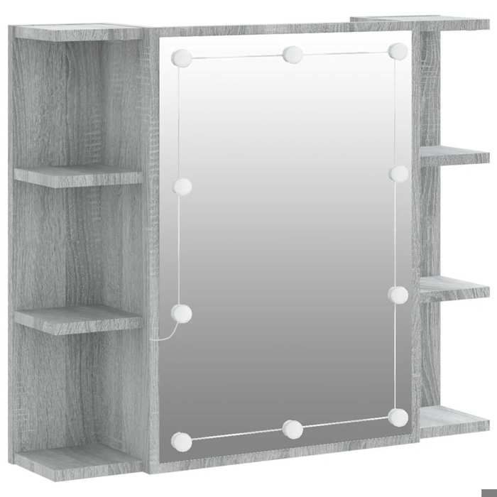 Luxe&Mode Armoire à miroir avec LED Sonoma gris 70x16 5x60 cm 2 ans garantie LV15414