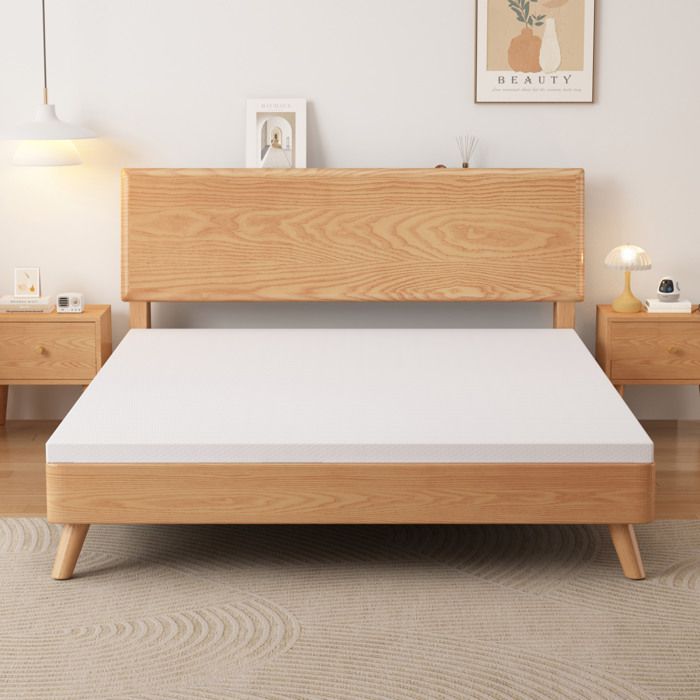 WUVRIE Matelas en mousse H3 140 x 200 cm 5 cm housse amovible lavable blanc