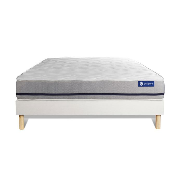 Ensemble Matelas Sommier 120x190 cm - Sommier Blanc (en kit) - Actiflex Soft Ensemble Matelas Sommier 120x190 cm - Sommier Blanc (en kit) - Actiflex Soft