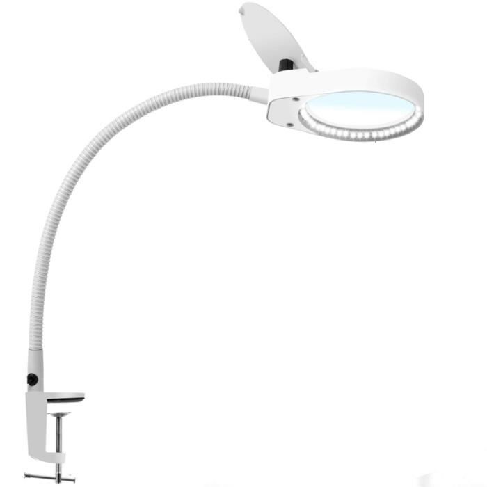Lampe Loupe LED Velleman Sur Pince – 5 Dioptries, 30 LEDs, 6W, Blanche