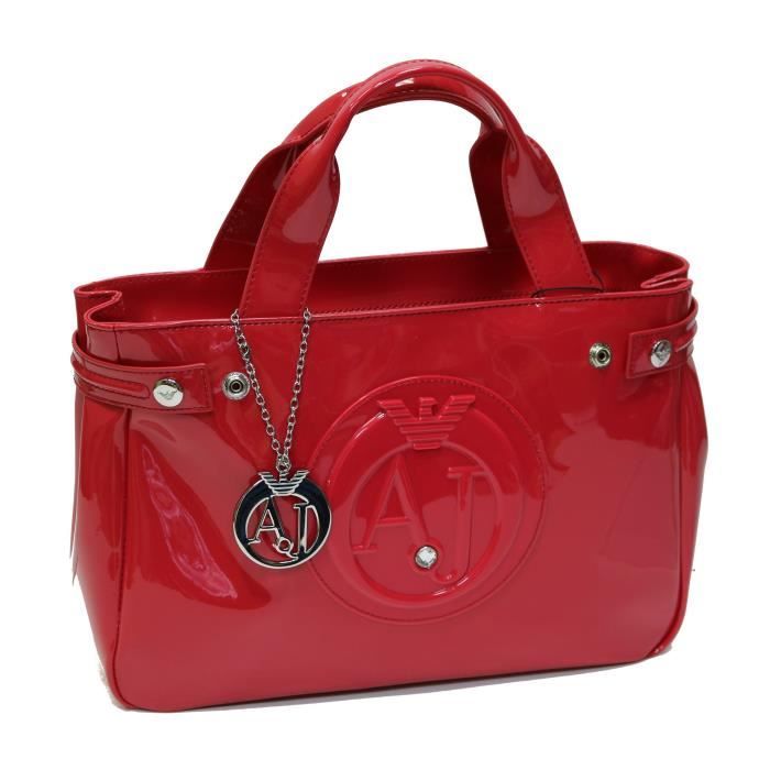 Petit sac cabas ARMANI JEANS verni rose Achat Vente Petit sac