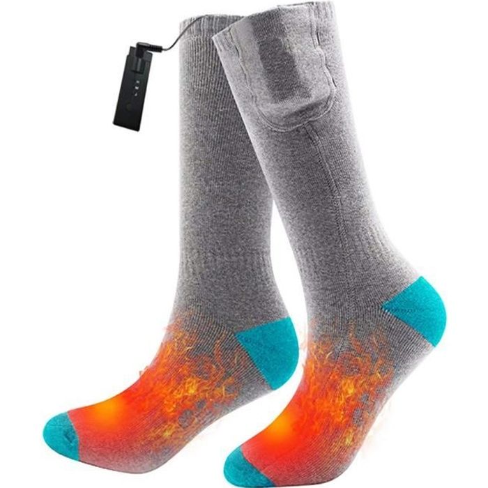 Chaussettes Chauffantes Pour Hommes Et Femmes Chaussettes Lectriques  Batterie En Hiver Froid Chaussettes Chauffantes Thermiques Pour La Chasse  Campin