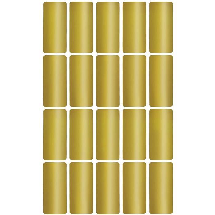 Autocollants Rectangulaires Jaunes 100x50mm - Rouleau De 500 - Étiquettes Amovibles Codées Couleur