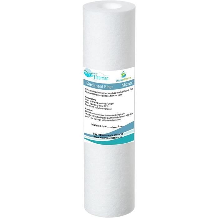 50 lots préfiltre sédiment Filtre 10" 5-10-20µ Filtre utilisation wasserfiltter Osmose Inverse 