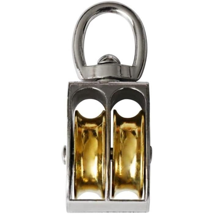2 Poulies De Corde Fixes Pour Arboriculteur - 20KN - Rouge - Pour Escalade D'Arbre Et Travaux En Hauteur