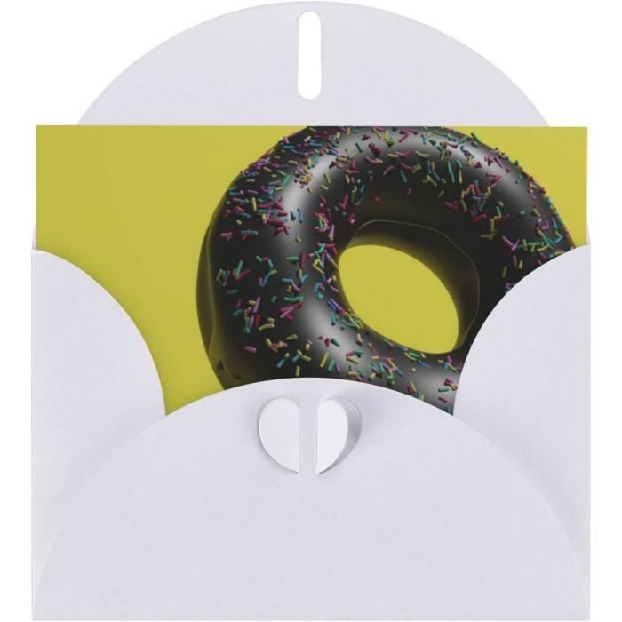 Boîte De 12 Cartes De Vœux + Enveloppes – Design Chocolat – Vierges – Marque Splash