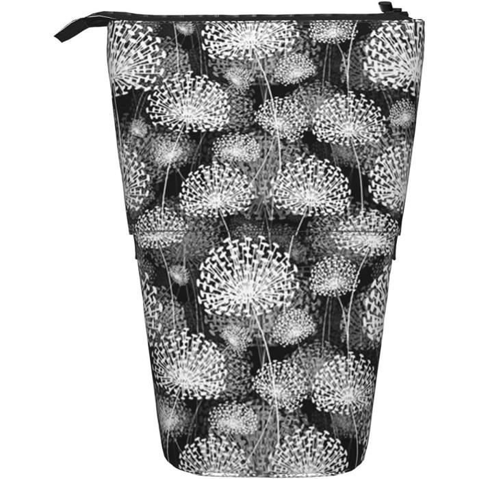 POINTERTECK Trousse Grande Capacité Sac à Crayons 3 Compartiments Pochette Crayon Oxford Papeterie Rangement Sac à Crayons Trousse pour Filles et Garçons Étudiants (Noir
