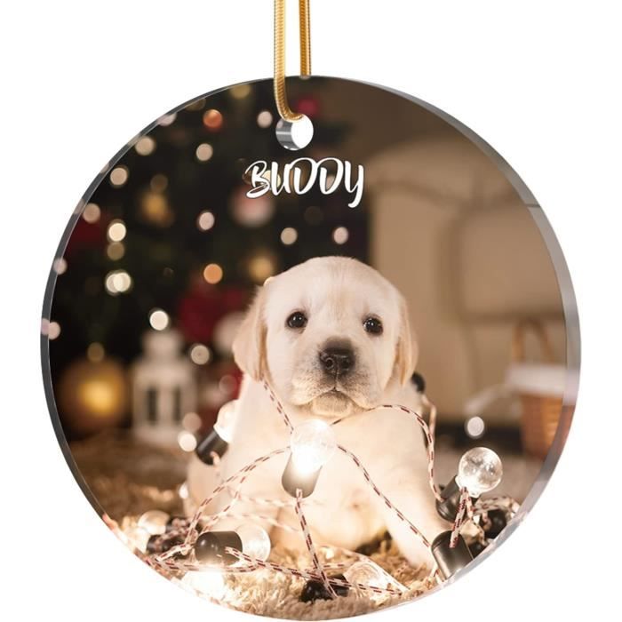 Boule De Noël Personnalisable 2025 Avec Photo - Acrylique 8 Cm, Double Face, Fil Argenté Pour Sapin - 5