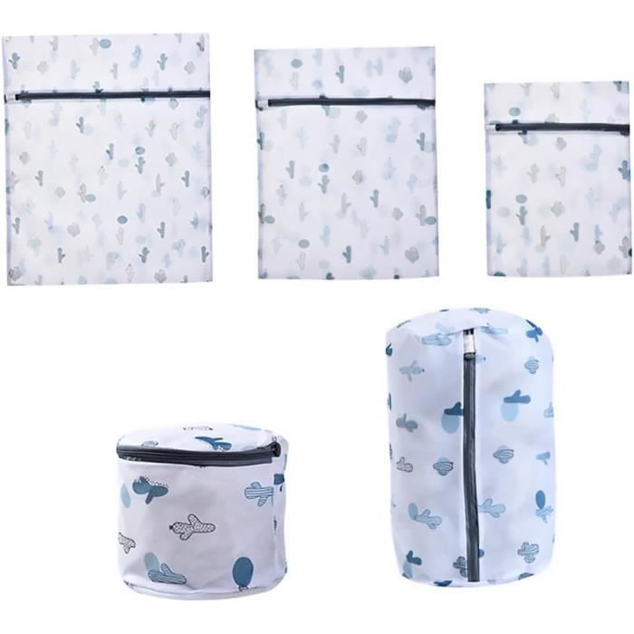 5 Pièces Ensemble De Sacs À Linge Sac À Linge En Nid D'Abeille Sac À