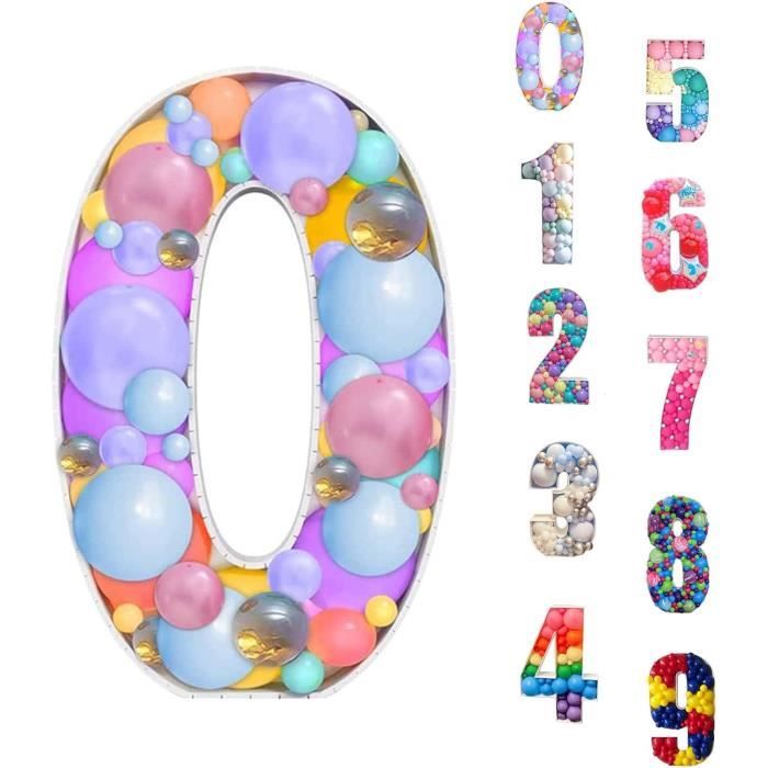 Numéro De Bloc De Construction, 81cm Grand Ballon En Mylar En Feuille D
