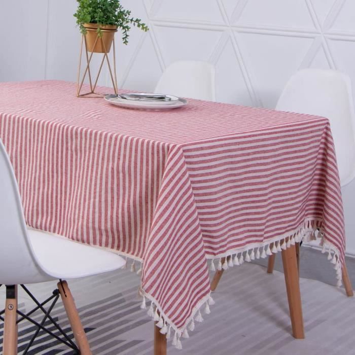Tissu Ethnique Rayé Coton/lin 100x150 Cm - Neuf - Pour DIY, Nappe, Déco