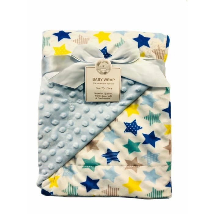 Couverture Bebe Nouveau Ne Molleton Doux Luxe Ultra Doux 75x100cm Design En Bleu Star 9 Cdiscount Puericulture Eveil Bebe