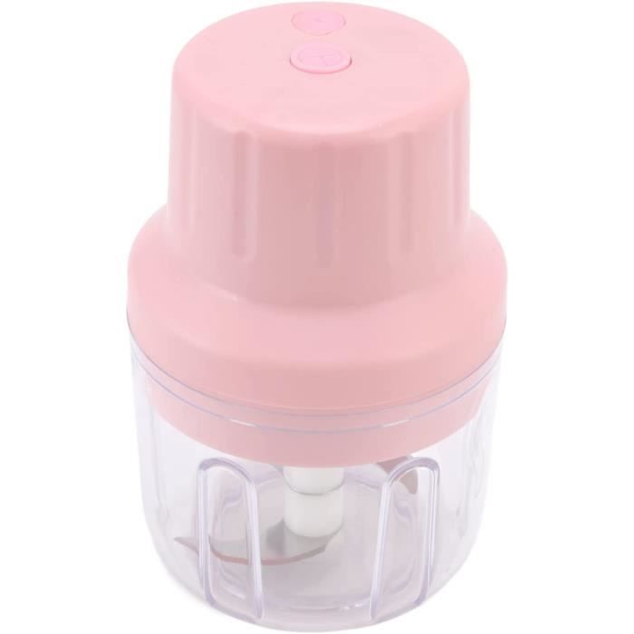 Robot Hachoir électrique Mini - Portable, Rechargeable USB, Acier Inoxydable 304 - Pour Hacher Ail, Oignon, Noix, Légumes - Idéal Voyage Et Cuisine Rapide