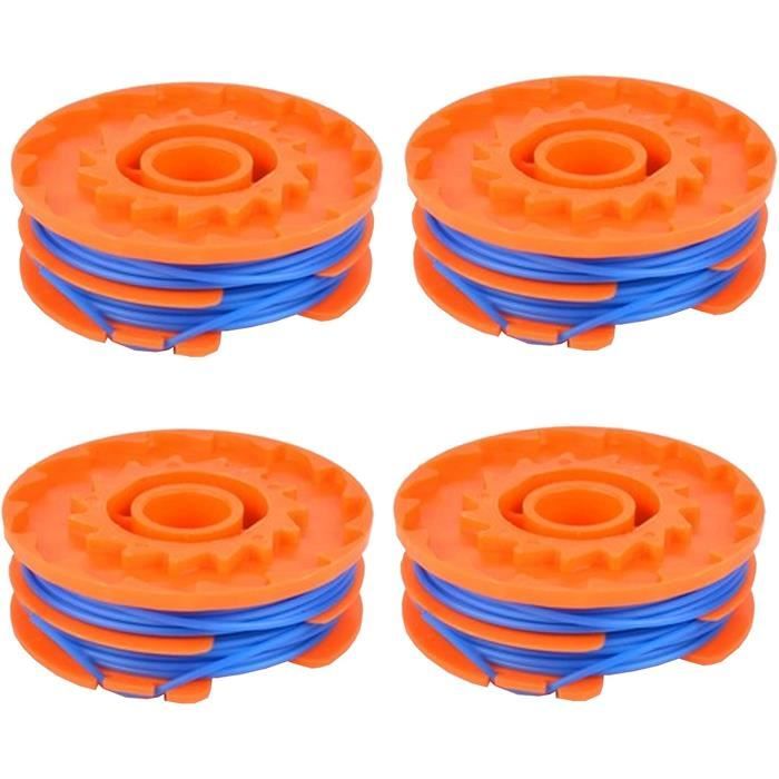 Lot De 4 Lames + Bobine De Fil Pour Débroussailleuse - Compatible Zipper, Ryobi, Arebos, Etc. - Pour Coupe Herbe Et Broussailles - 11