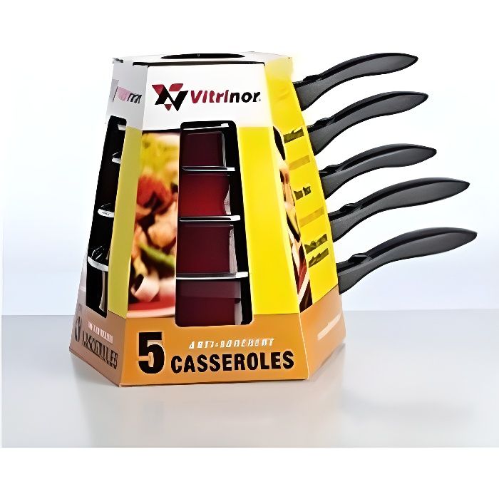 VITRINOR CASSEROLE X 5 EN EMAIL INDUCTION CRYSTAL CODE 64102250