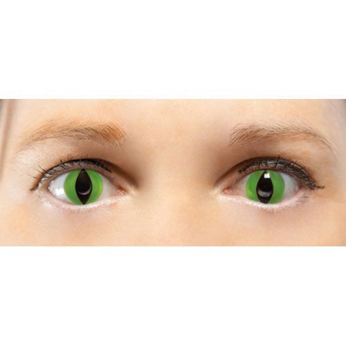Lentilles de contact fantaisie Oeil de chat vert Cdiscount Jeux Jouets