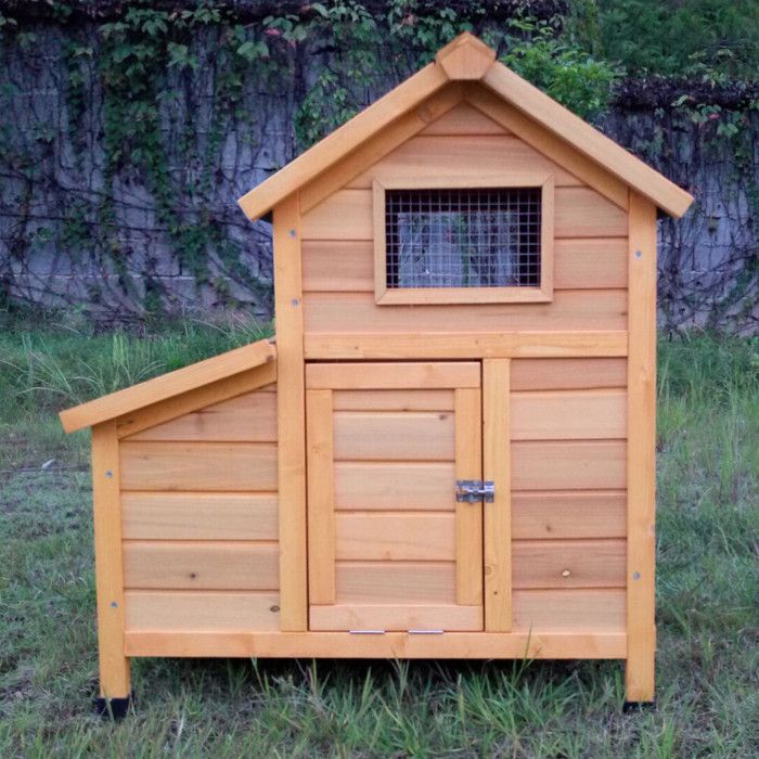 Poulailler - Bantam L - Pour 1 à 2 grandes poules - Bois Marron