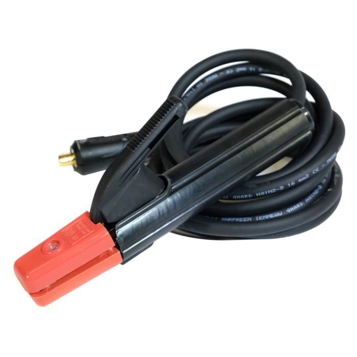 Câble de Soudage 200A 2m OS 16mm² Avec Porte-électrode 10-25 Prise 